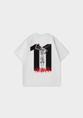 Neymar Jr. Backprint T-Shirt in Weiß, Rückseite mit großem Backprint | TEMPACE