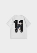 Zlatan Ibrahimović Backprint T-Shirt in Weiß, Rückseite mit großem Backprint | TEMPACE