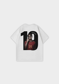 Lamine Yamal Backprint T-Shirt in Weiß, Rückseite mit großem Backprint | TEMPACE